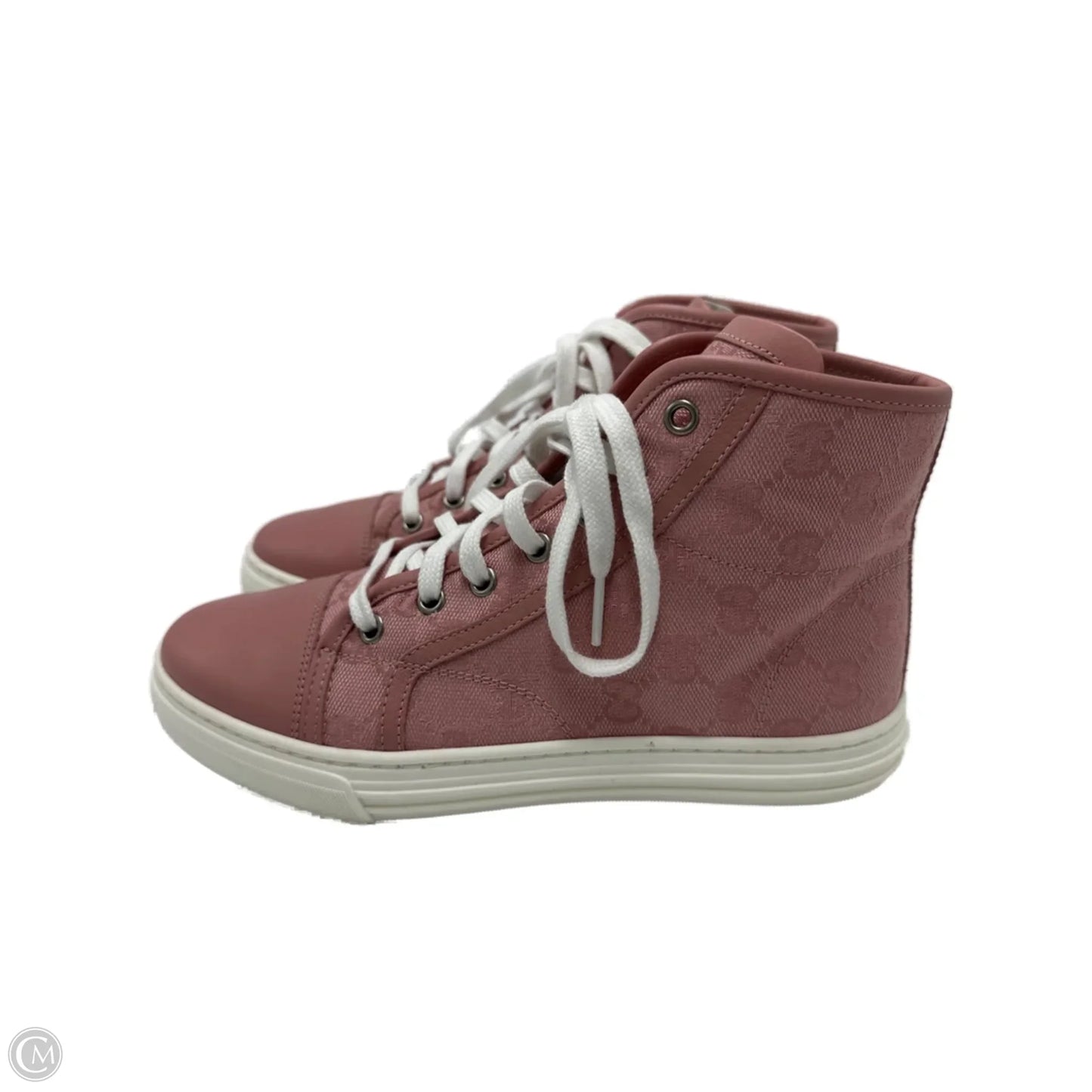Gucci Miro Soft High Top Luxury Designer Sneaker In Pink, Size: 6