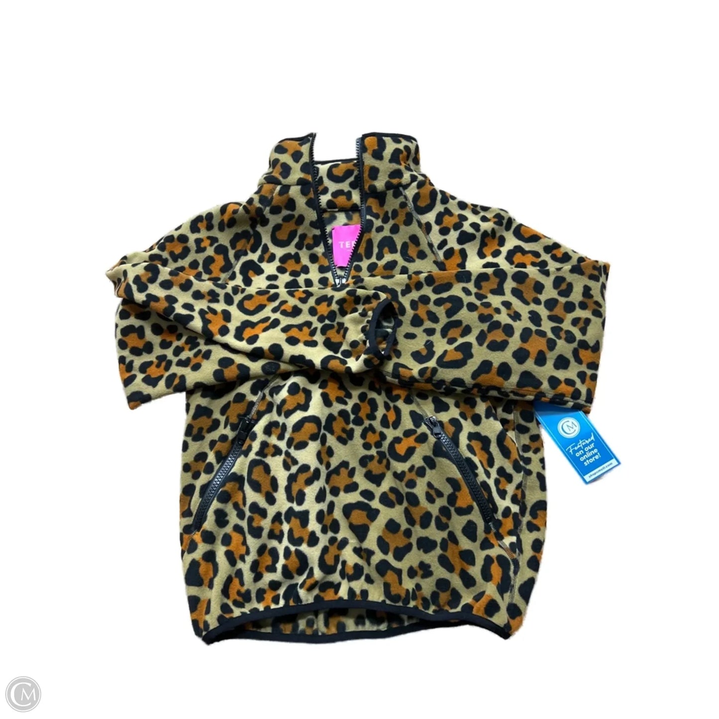 Jacket Faux Fur & Sherpa By Terez NY In Animal Print, Size: Xs