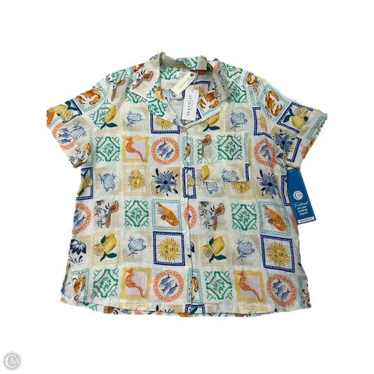 Top Short Sleeve By Seafolly In Multi-colored, Size: L