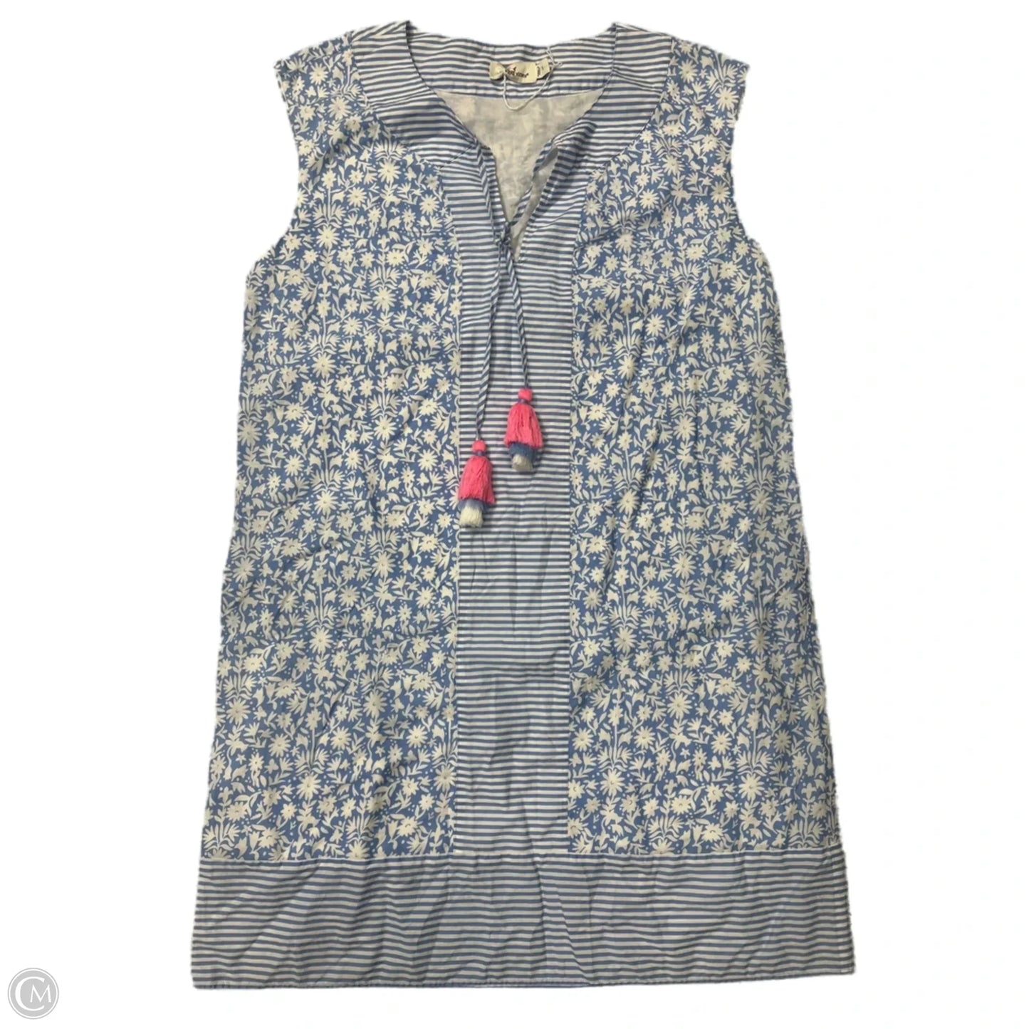 Dress Casual Short By Vineyard Vines In Blue & White, Size: S