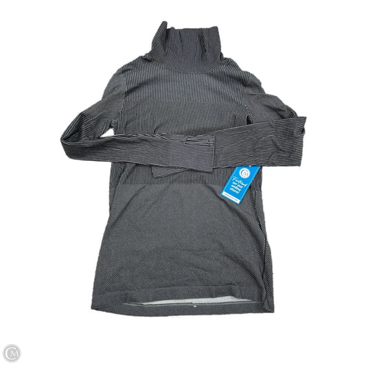 Athletic Top Long Sleeve Collar By Athleta In Black, Size: M