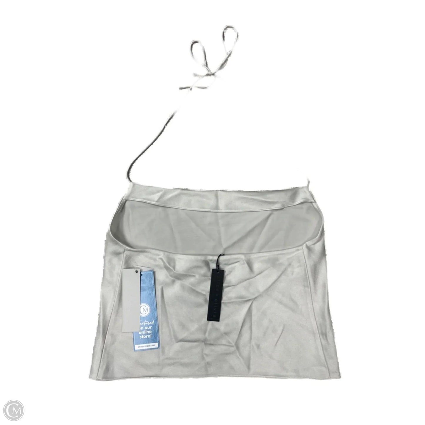 Top Sleeveless Designer By Alice + Olivia In White, Size: M