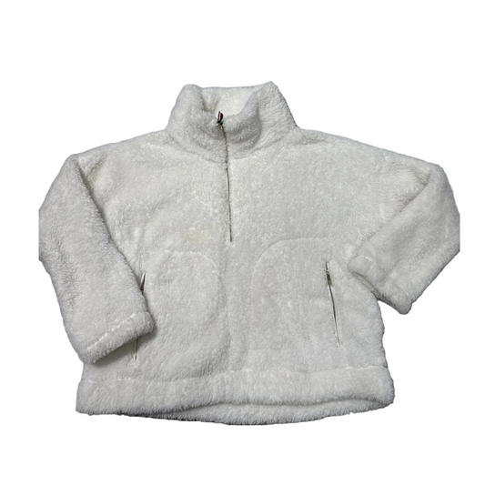 Jacket 1/2 Zip Sherpa By Tommy Hilfiger In White, Size: L