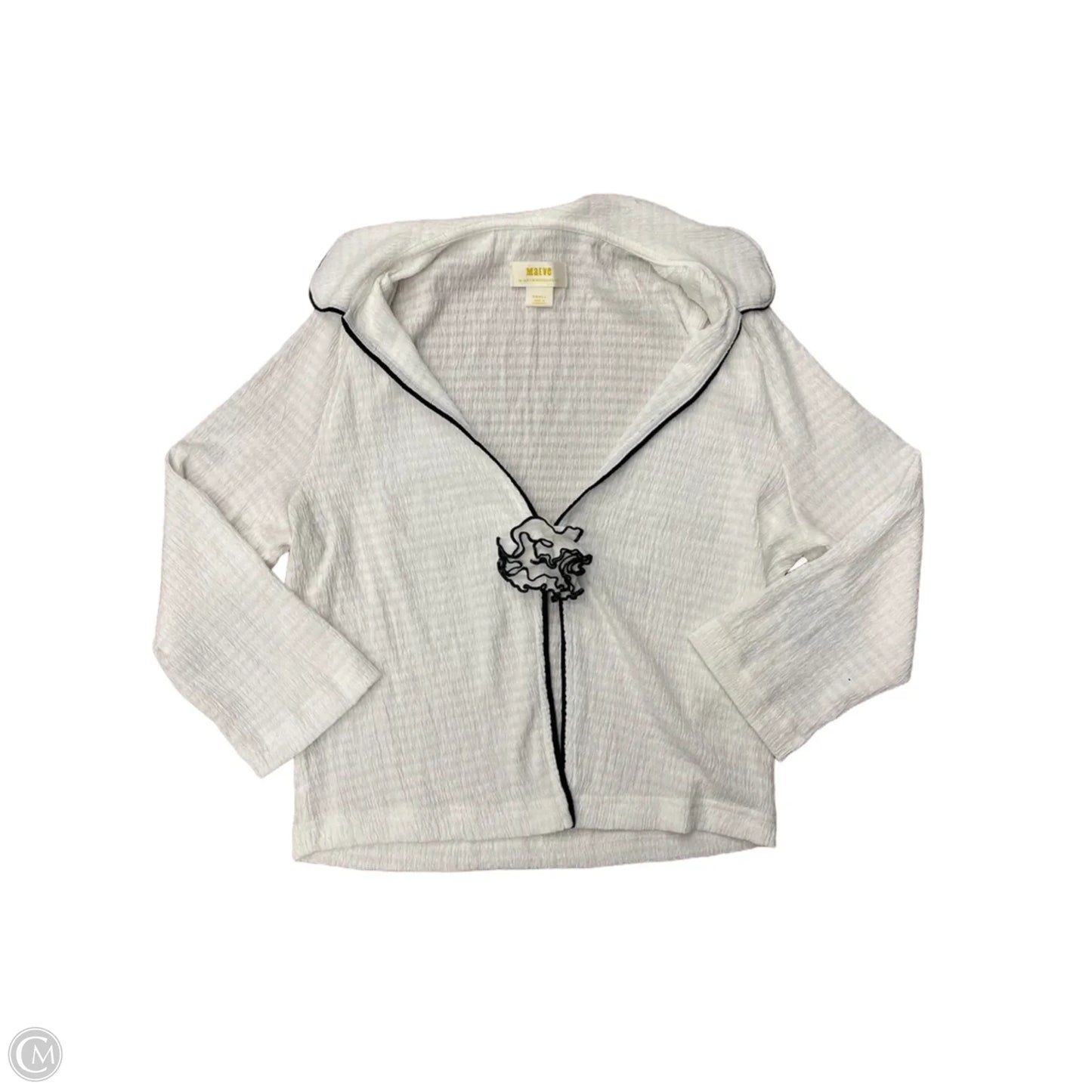 Top Long Sleeve By Maeve In White, Size: S