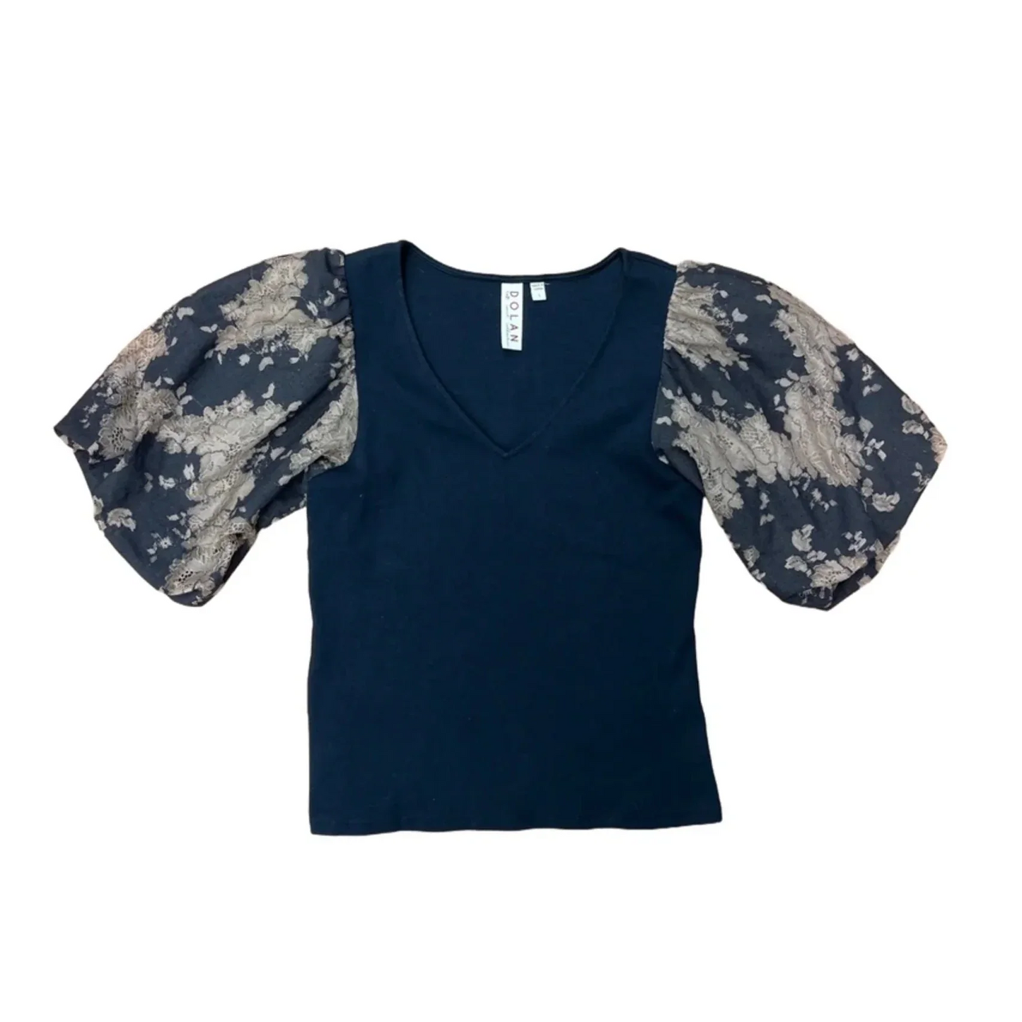 Top Short Sleeve By Dolan Left Coast In Black & Tan, Size: S