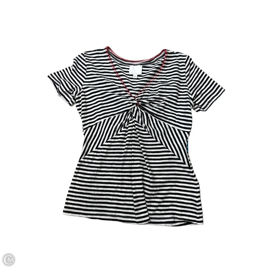 Top Short Sleeve By Ett:Ewa In Striped Pattern, Size: M