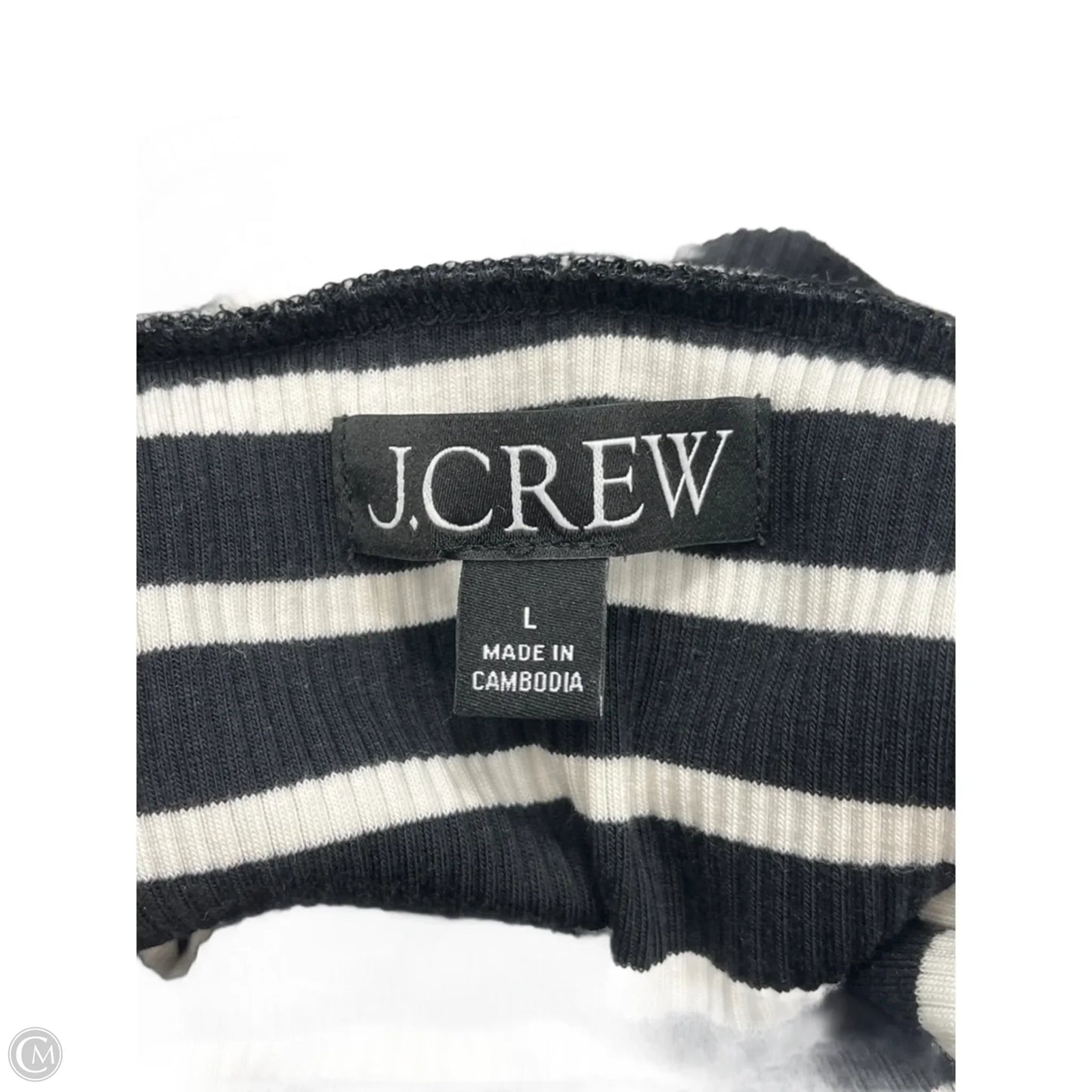 Top Long Sleeve By J. Crew In Striped Pattern, Size: L