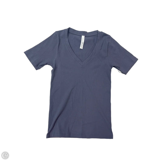 Athletic Top Short Sleeve By Athleta In Grey, Size: Xs