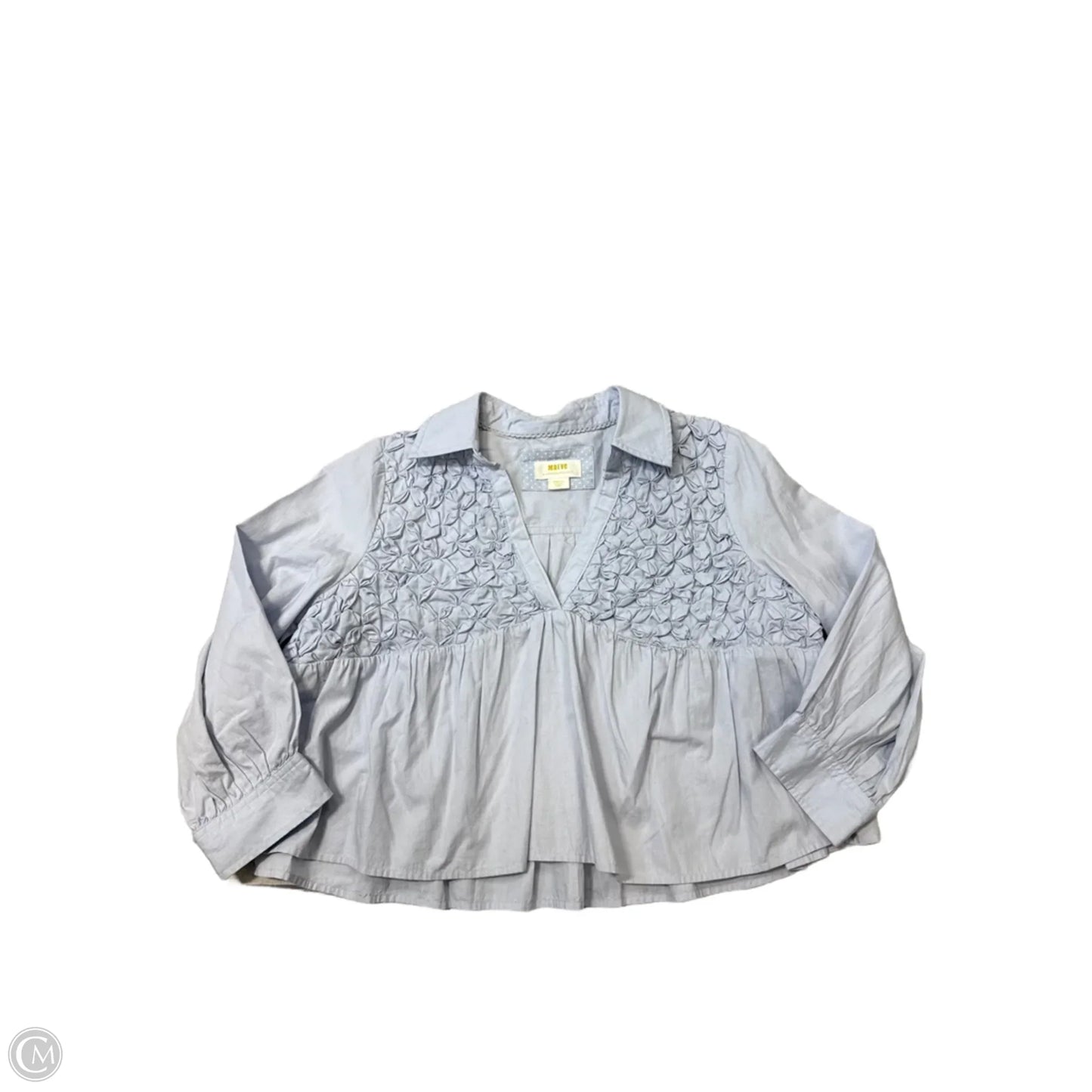 Top Long Sleeve By Maeve In Blue, Size: S