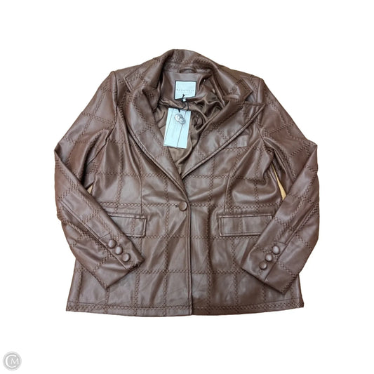 Jacket Leather By Bagatelle In Brown, Size: M