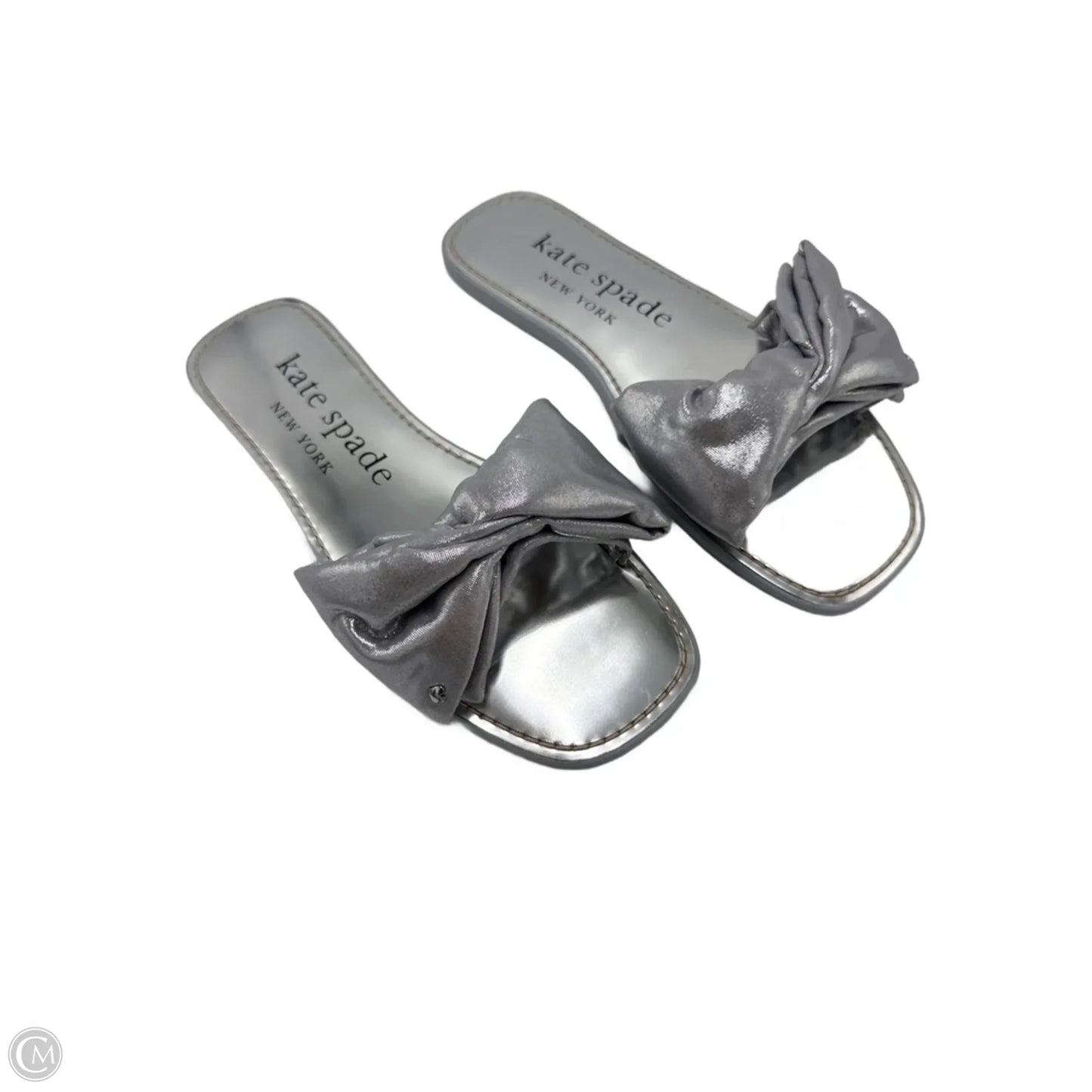 Sandals Designer By Kate Spade In Silver, Size: 6.5