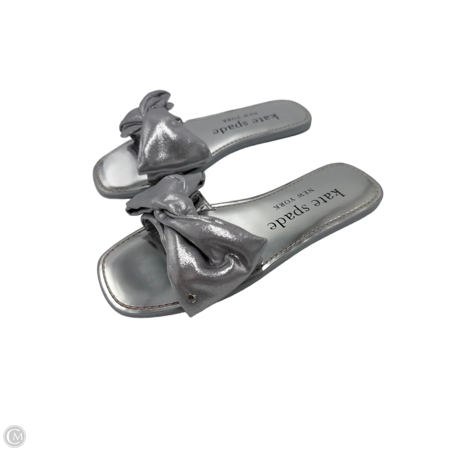 Sandals Designer By Kate Spade In Silver, Size: 6.5