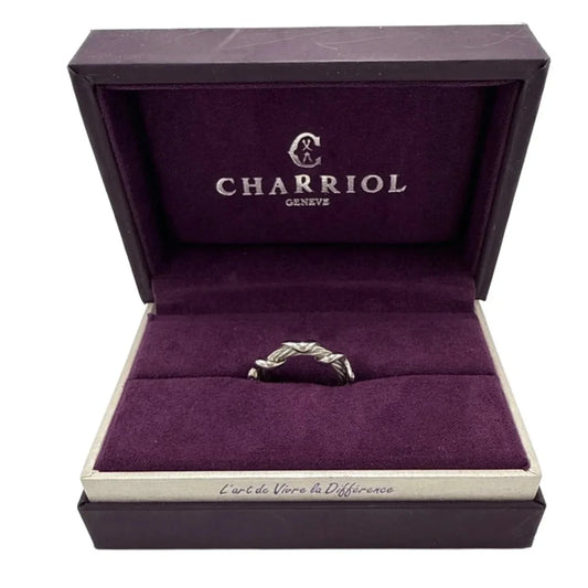 Stainless Steel Twisted Ring By Charriol, Size: 7.5
