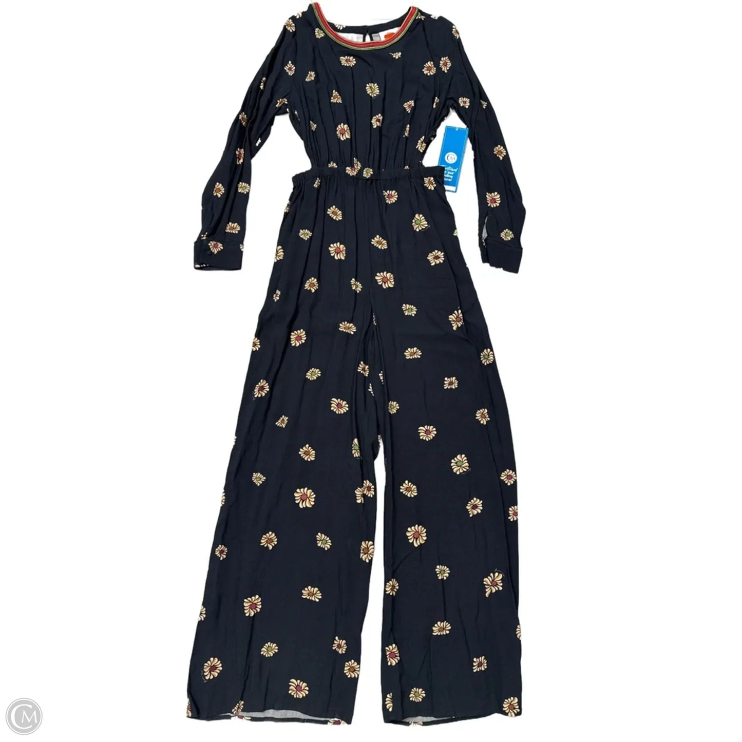 Jumpsuit By Farm Rio In Black & Yellow, Size: S