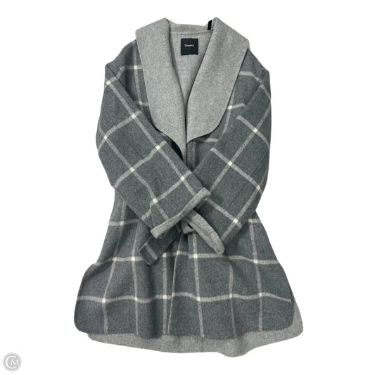Coat Peacoat By Theory In Grey, Size: S