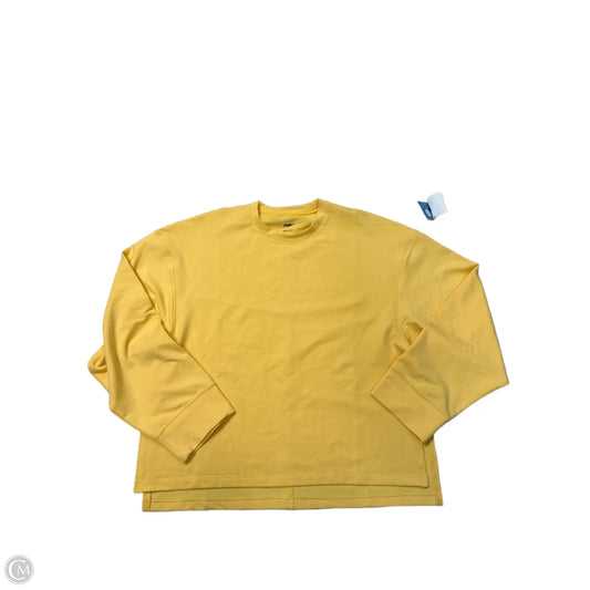 Athletic Top Long Sleeve Crewneck By Nike Apparel In Yellow, Size: S