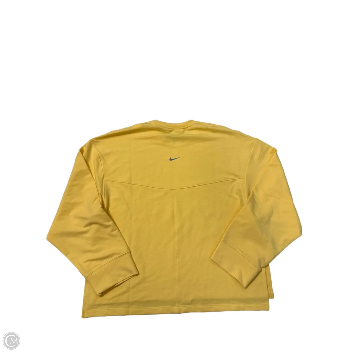 Athletic Top Long Sleeve Crewneck By Nike Apparel In Yellow, Size: S