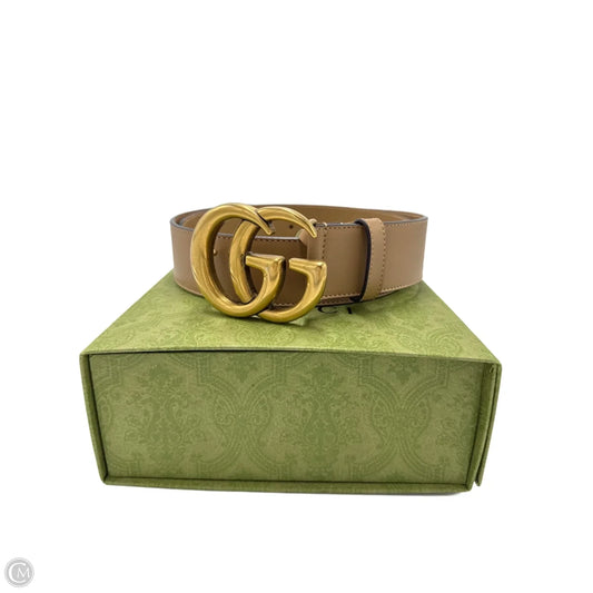 Gucci GG Marmot Leather Belt, Size: Small