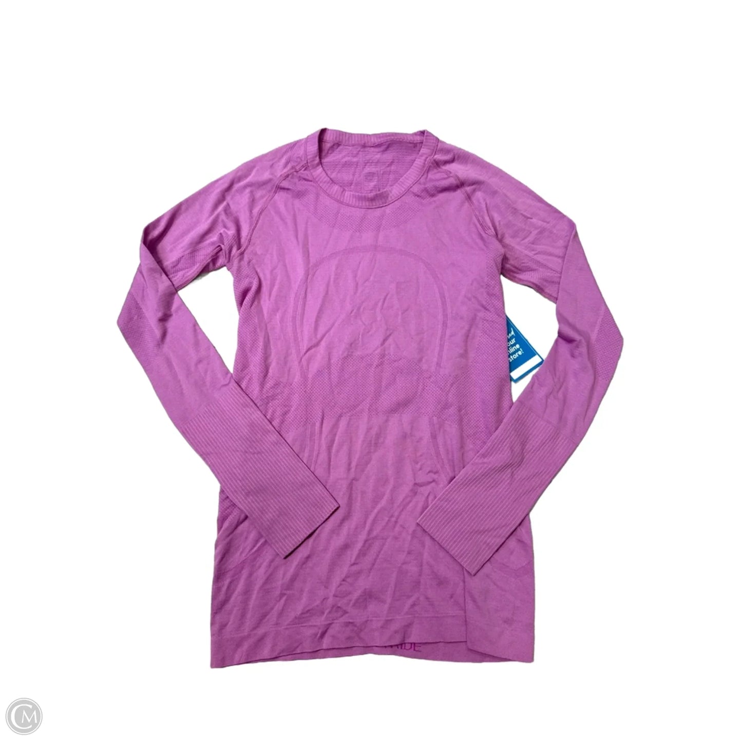 Athletic Top Long Sleeve Collar By Lululemon In Purple, Size: S