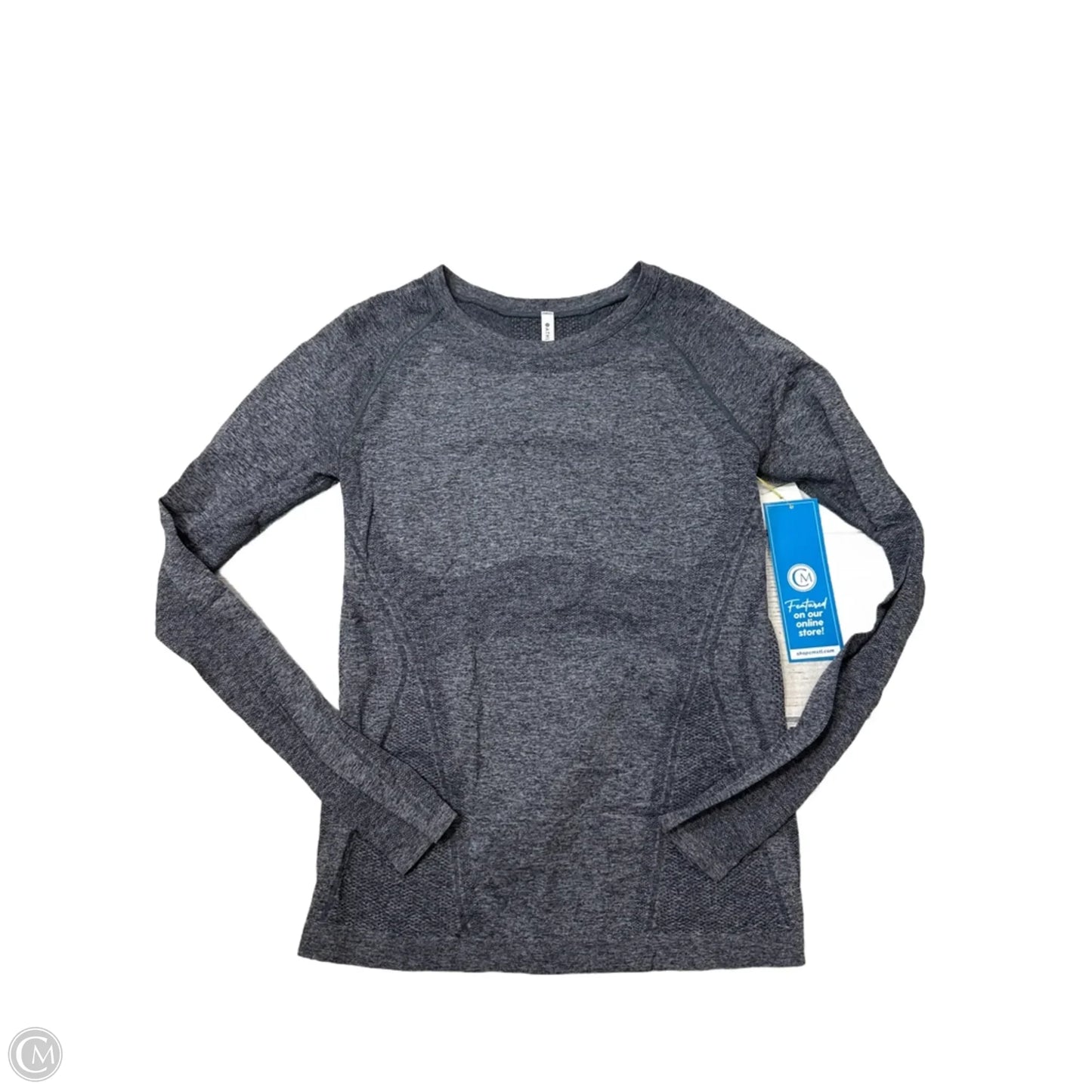 Athletic Top Long Sleeve Crewneck By Athleta In Grey, Size: M