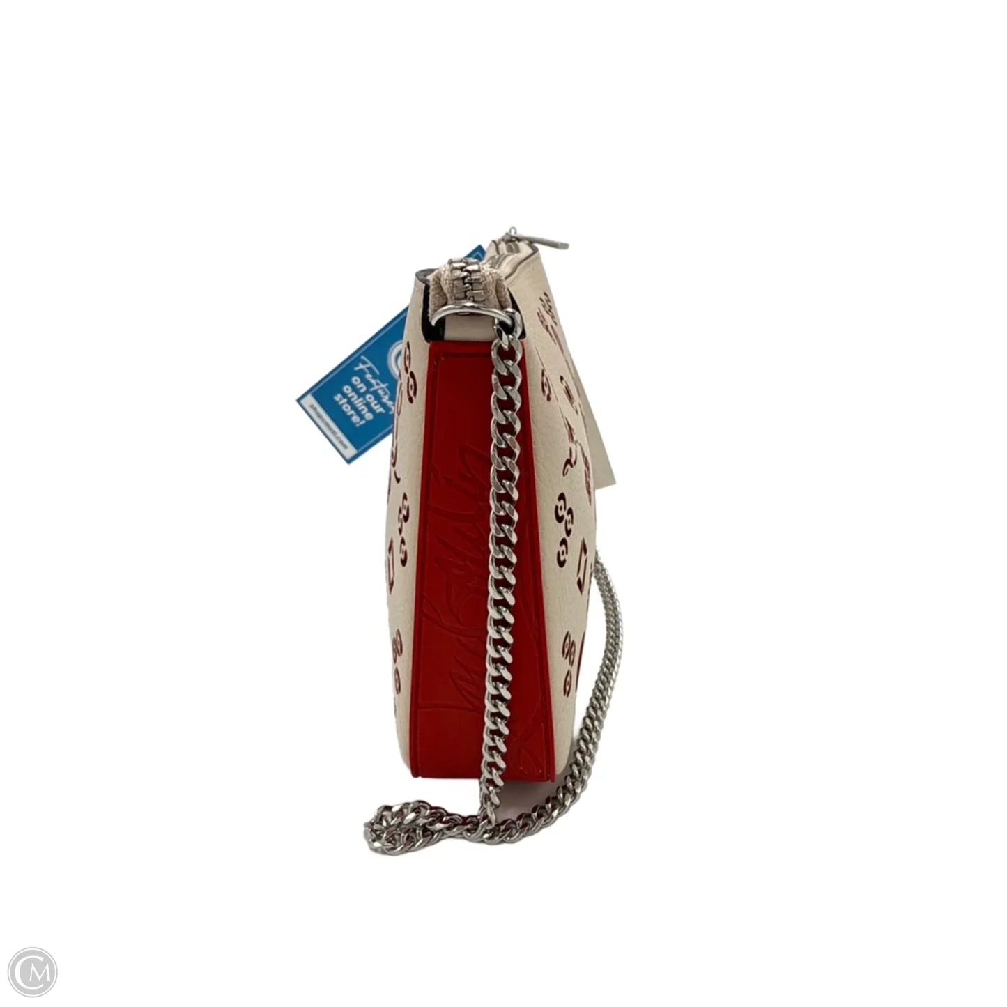 Christian Louboutin Calfskin Loubila Luxury Chain Clutch Handbag