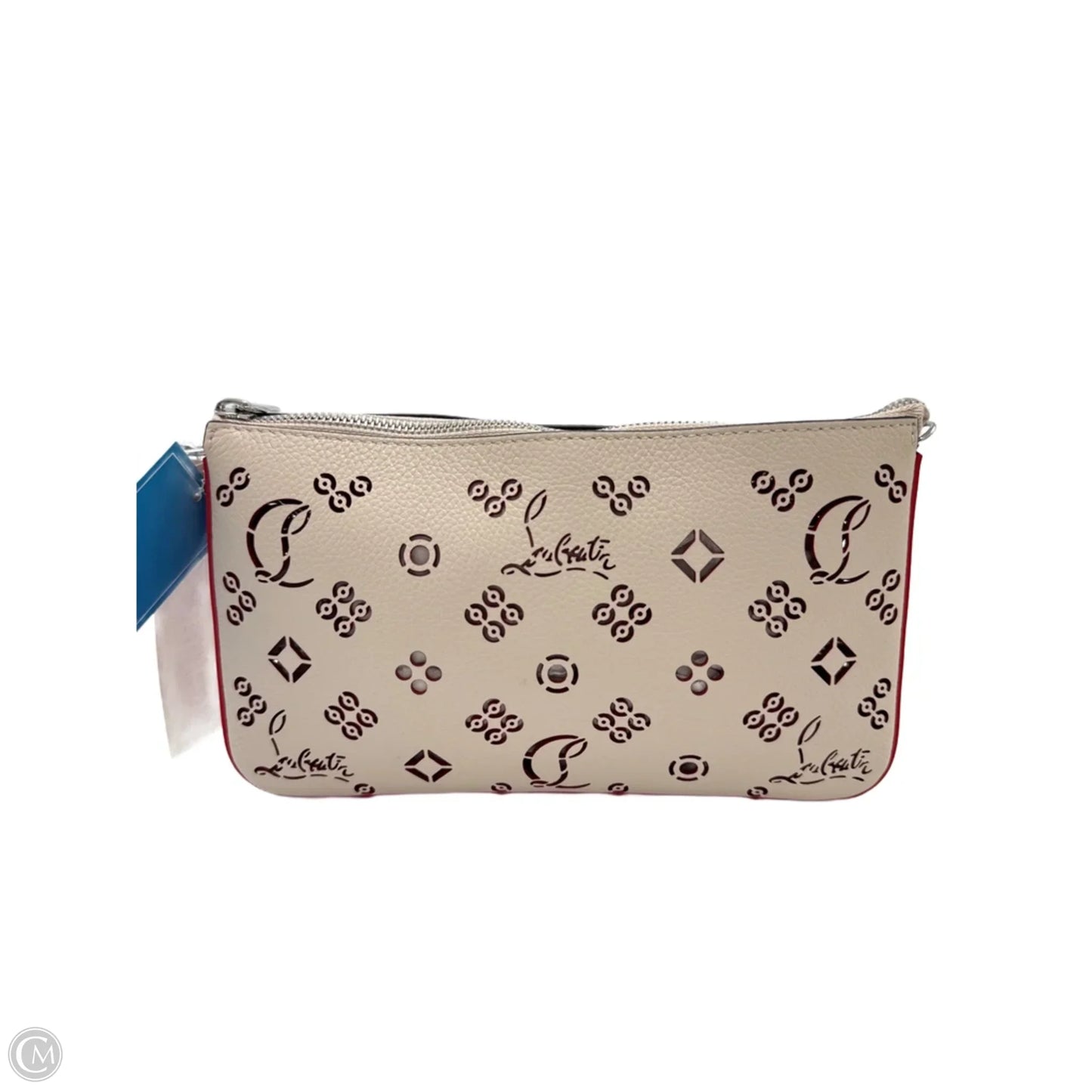 Christian Louboutin Calfskin Loubila Luxury Chain Clutch Handbag