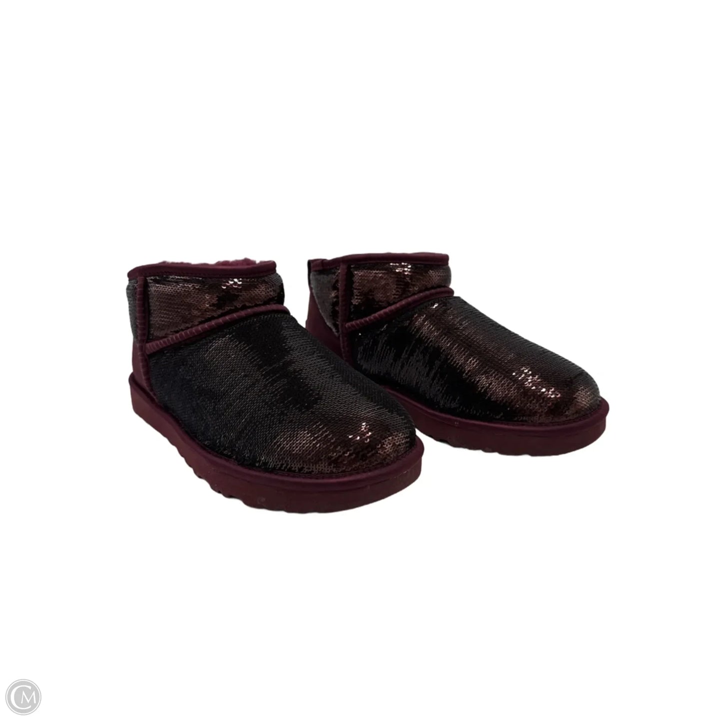 Ultra Mini Mirror Ball Boots By Ugg In Maroon, Size: 8