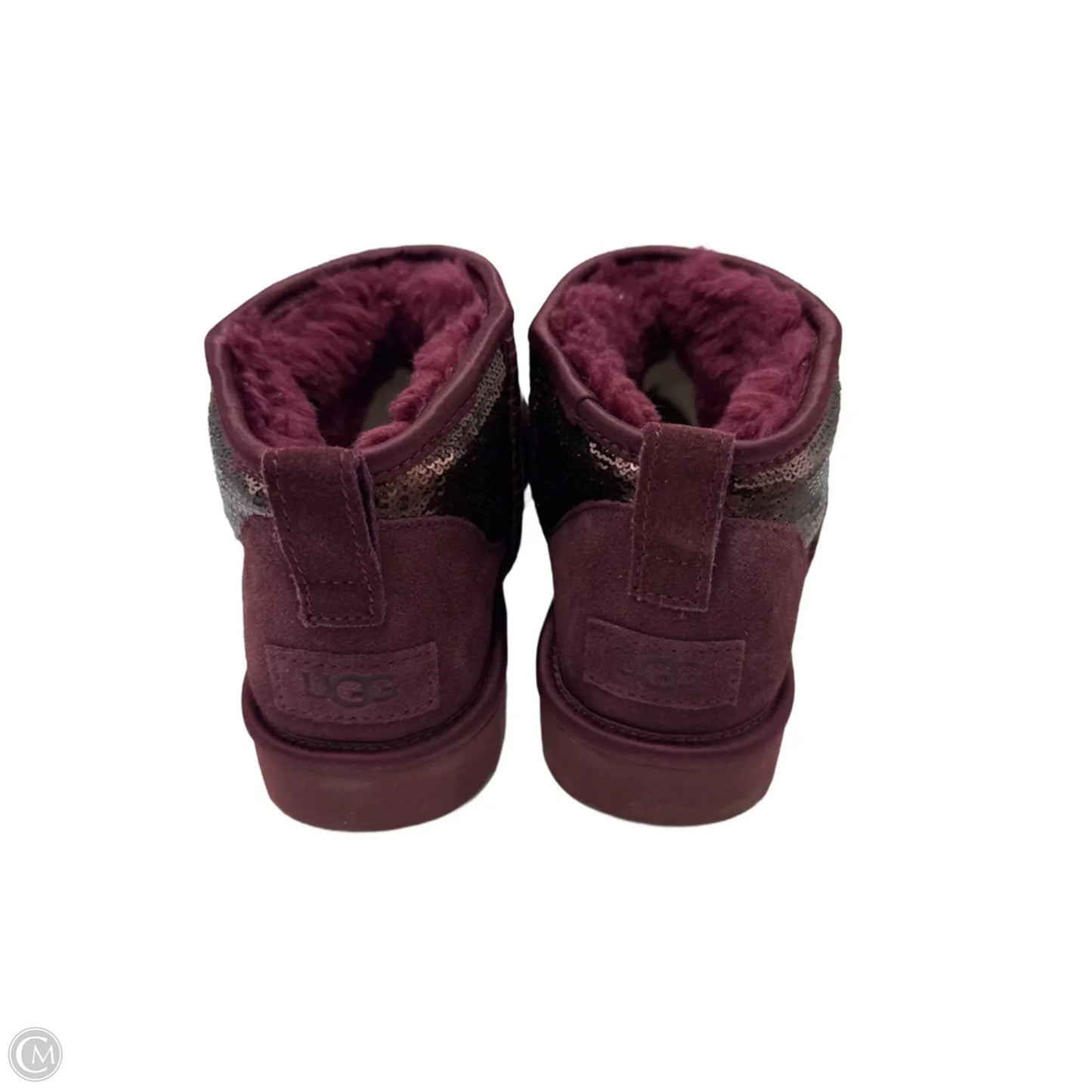 Ultra Mini Mirror Ball Boots By Ugg In Maroon, Size: 8