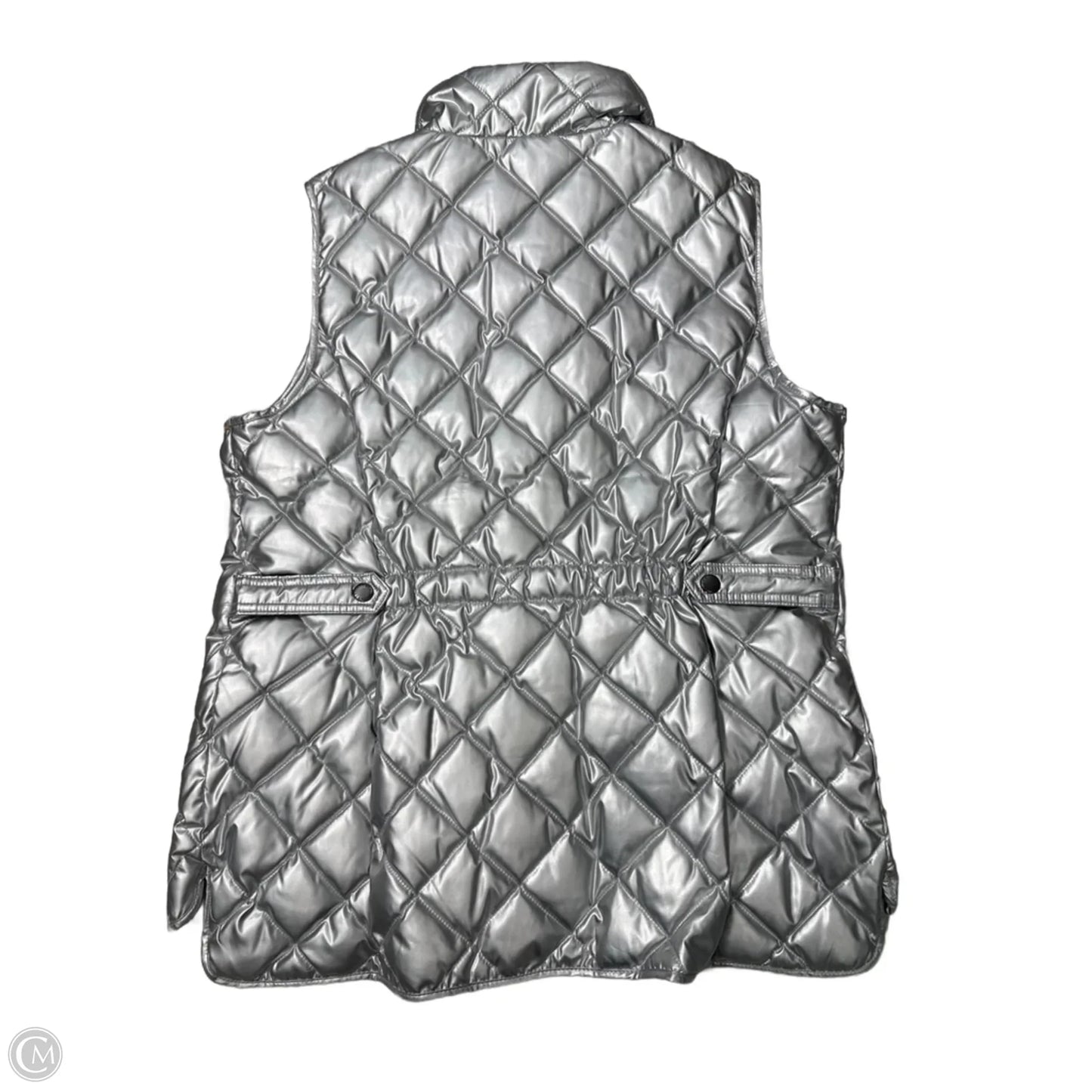 Vest Puffer & Quilted By Talbots In Silver, Size: M