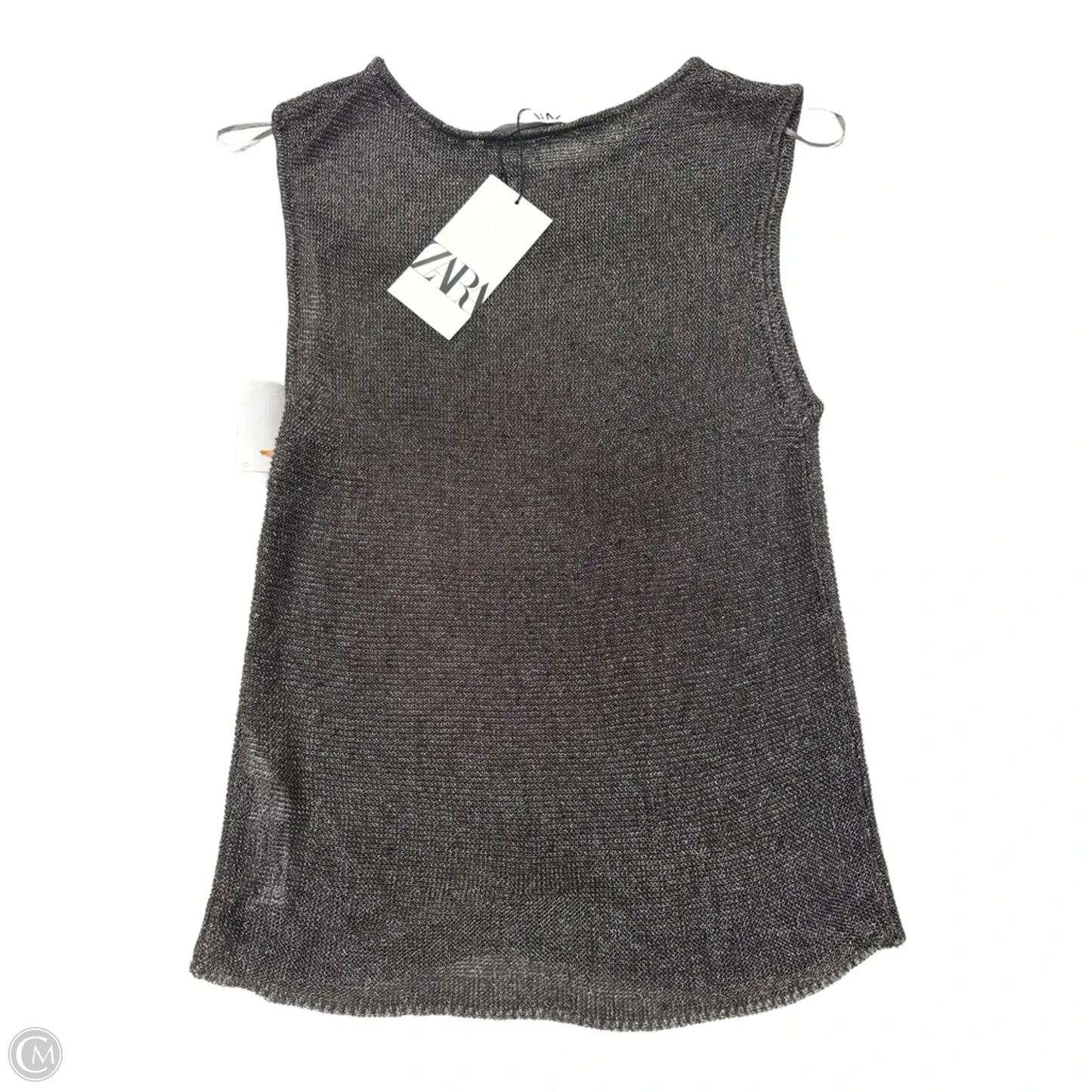 New! Top Sleeveless By Zara In Silver, Size: M