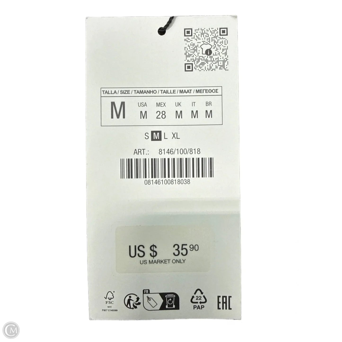 New! Top Sleeveless By Zara In Silver, Size: M