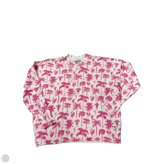 Sweater By Vineyard Vines In Pink & White, Size: M