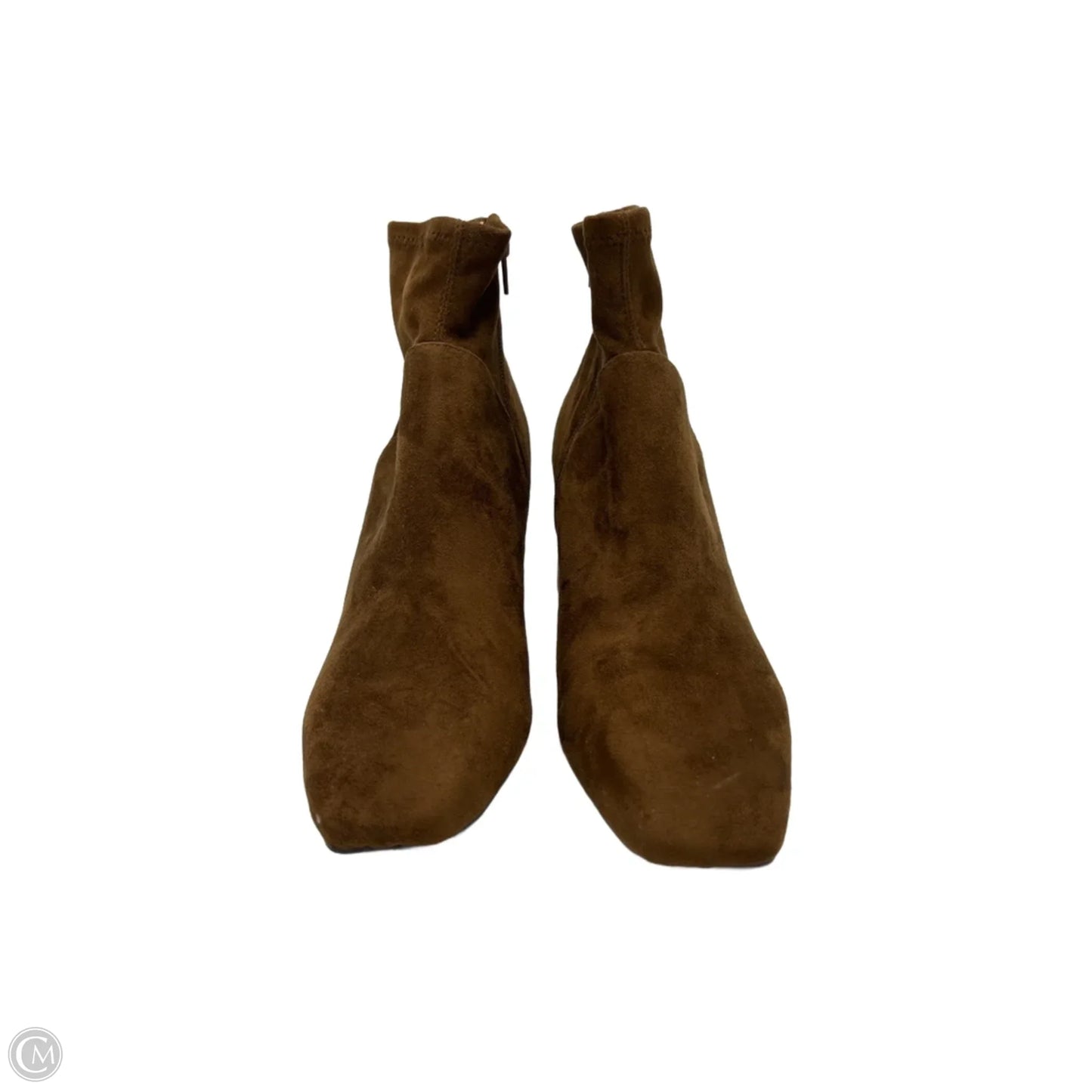 Boots Ankle Heels By Nine West In Brown, Size: 8.5