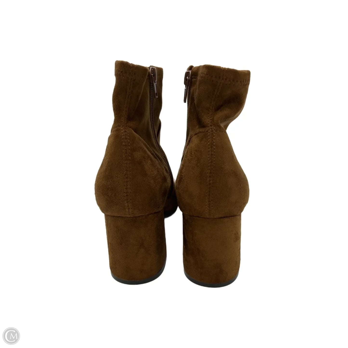 Boots Ankle Heels By Nine West In Brown, Size: 8.5