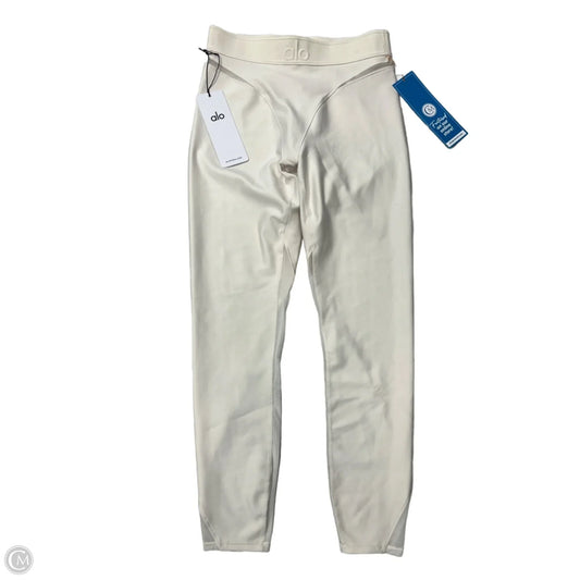 Athletic Leggings By Alo In Cream, Size: M
