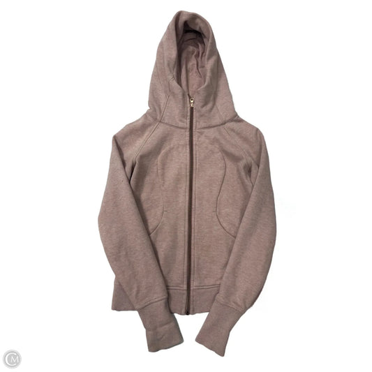 Athletic Sweatshirt Hoodie By Lululemon In Pink, Size: S