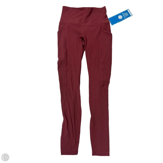 Athletic Leggings By Lululemon In Red, Size: S