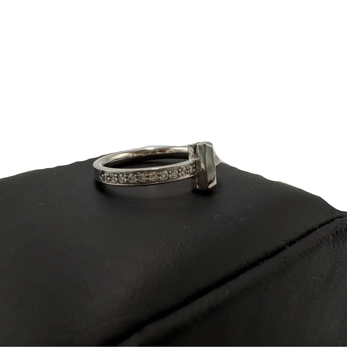 Tiffany And Company 18K T1 Luxury Ring With Diamonds, Size: 5.5