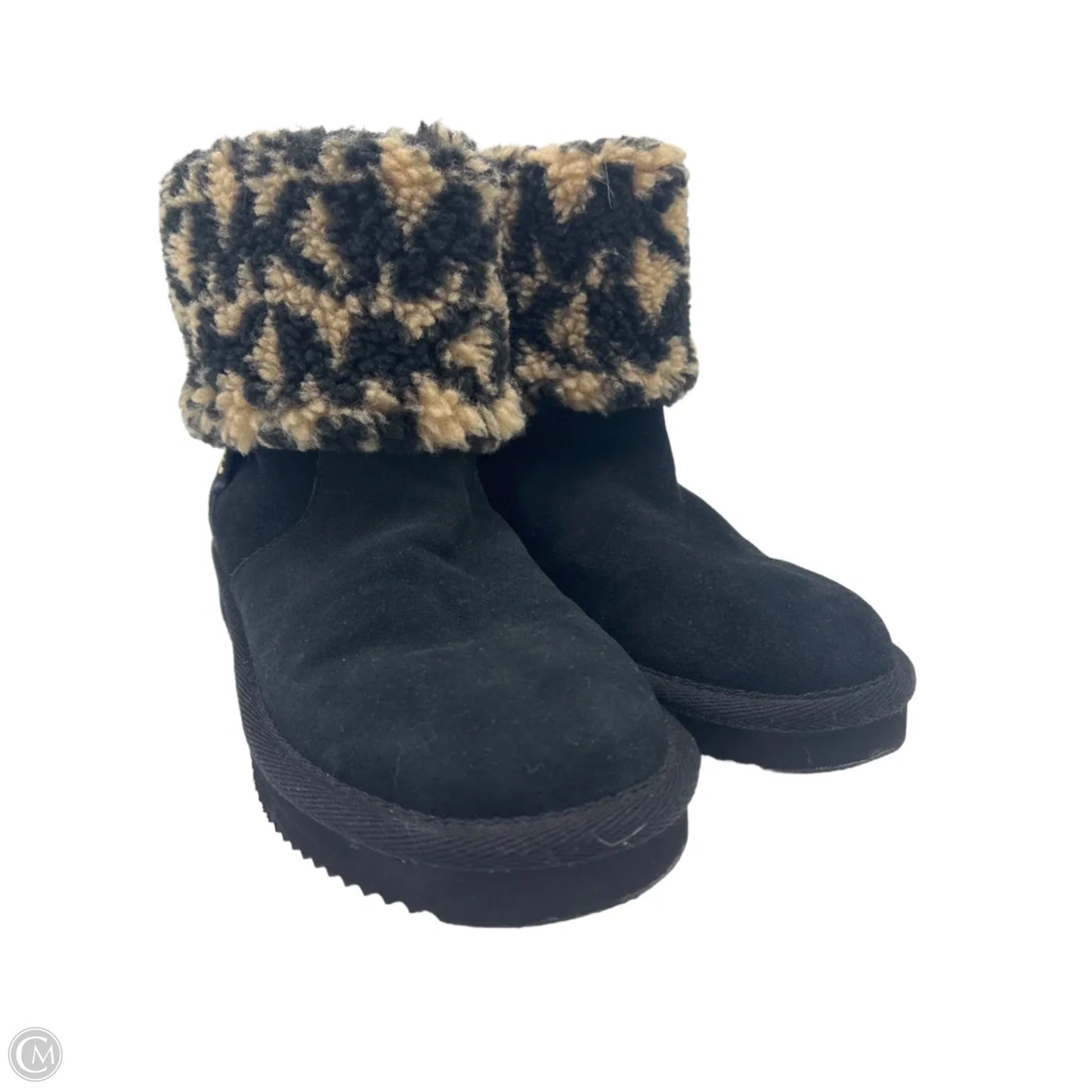 Boots Designer By Michael Kors In Black & Brown, Size: 7