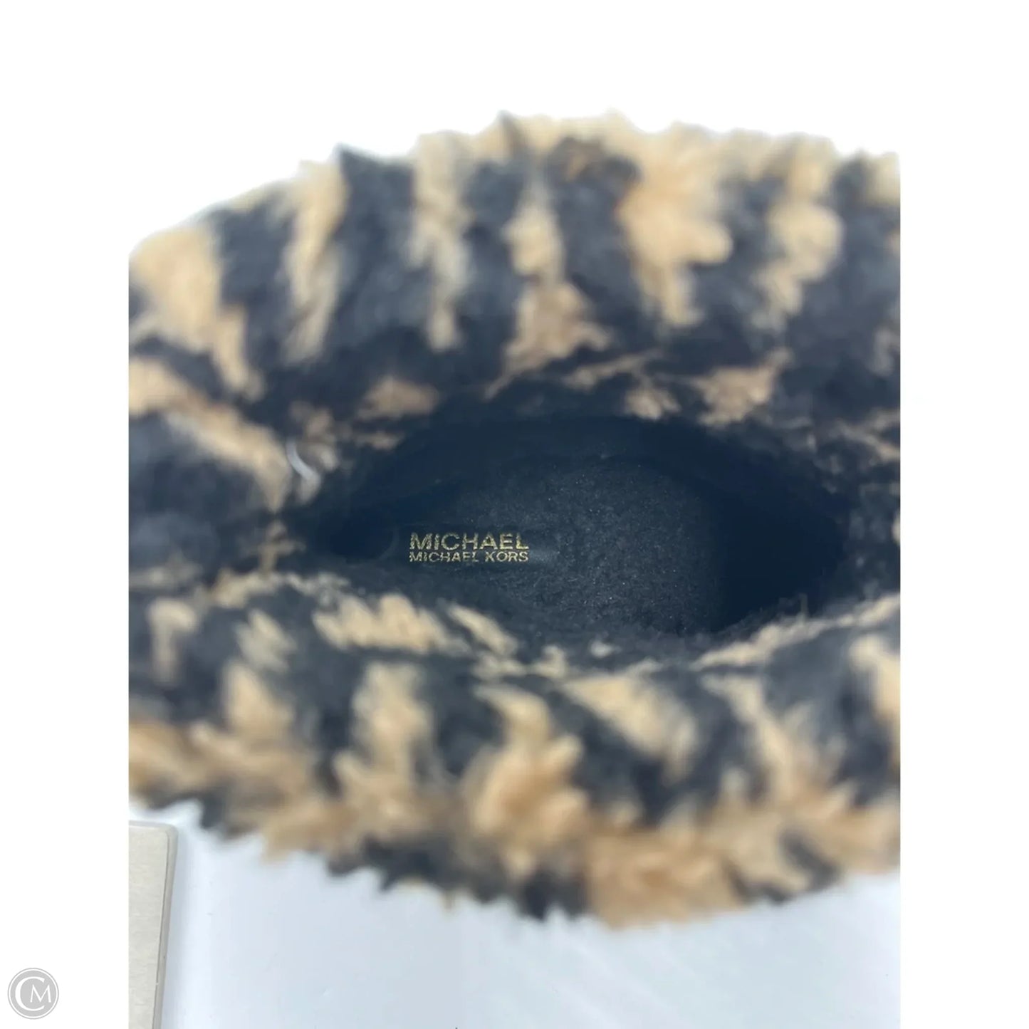 Boots Designer By Michael Kors In Black & Brown, Size: 7