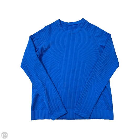 Athletic Top Long Sleeve Crewneck By Lululemon In Blue, Size: L