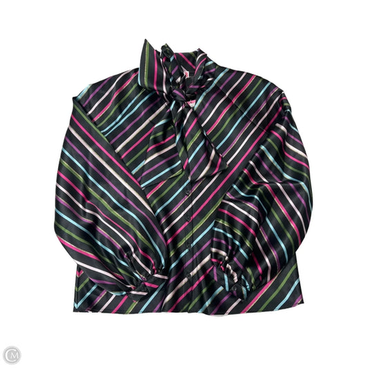 Top Long Sleeve Designer By Kate Spade In Striped Pattern, Size: M