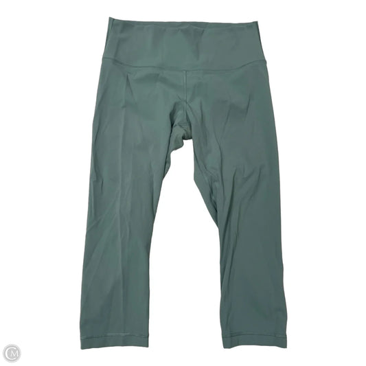 Athletic Capris By Lululemon In Green, Size: L