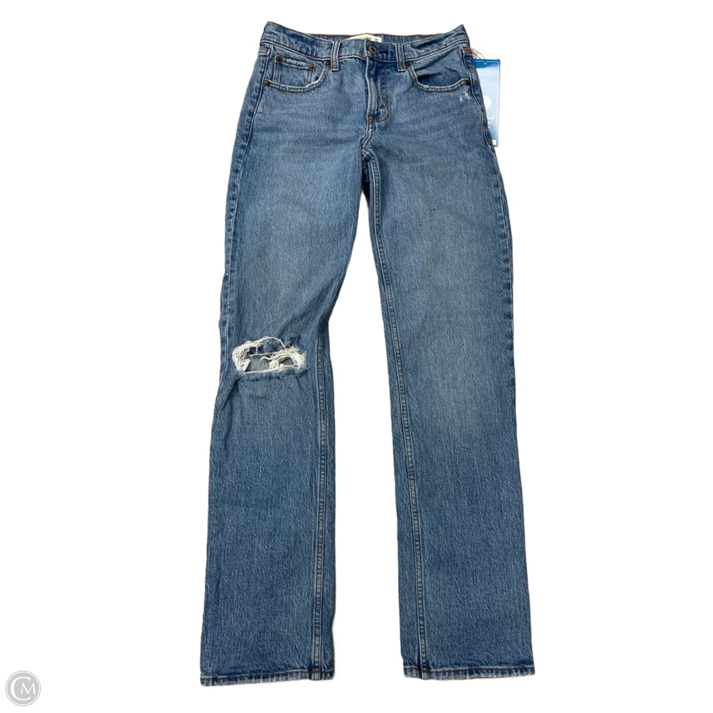 Jeans Straight By Abercrombie And Fitch In Blue, Size: 0