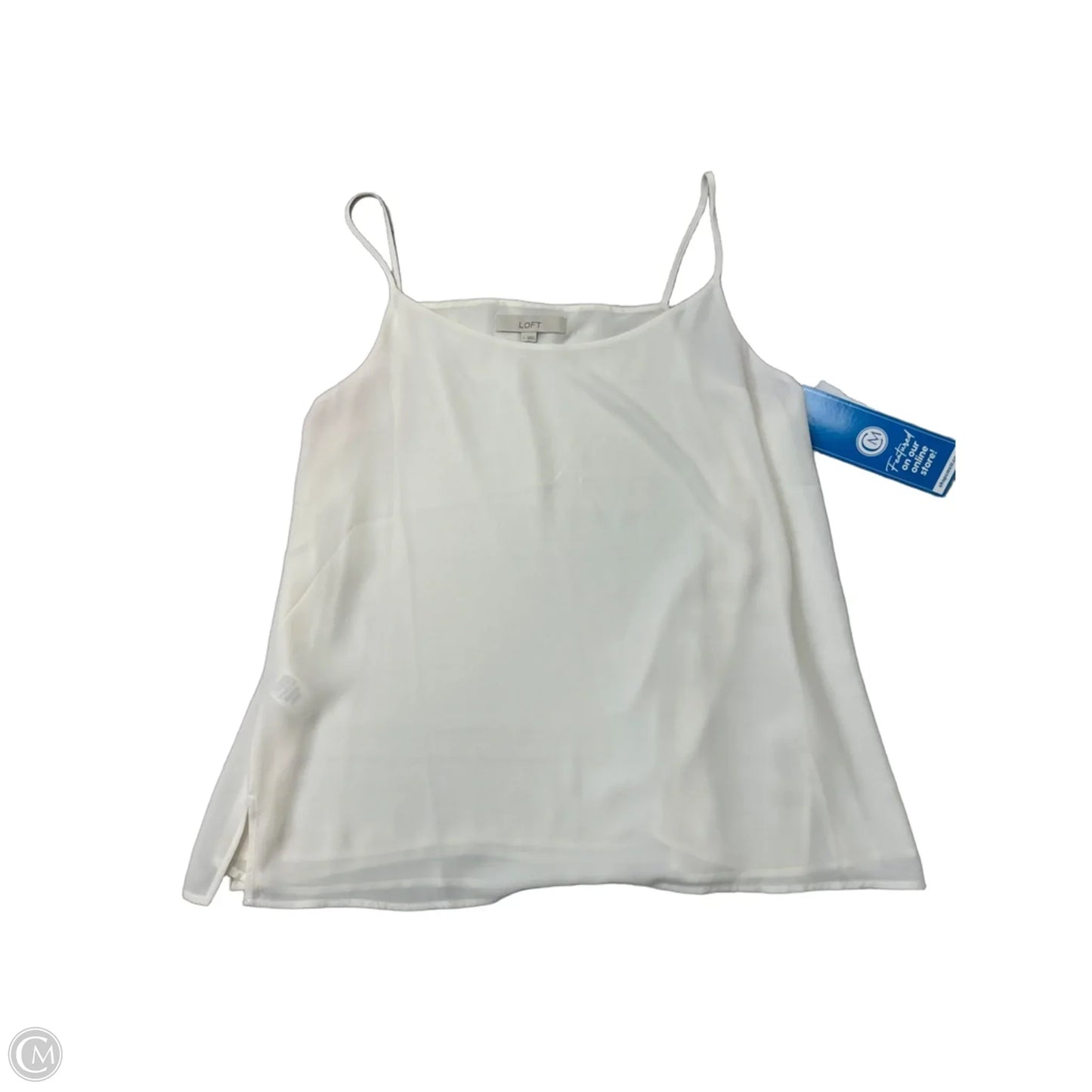 Top Sleeveless By Loft In Cream, Size: L