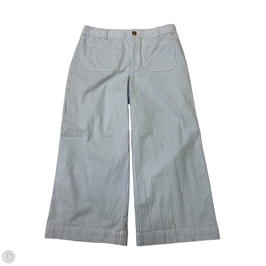 New! Pants Cropped By Loft In Striped Pattern, Size: 12