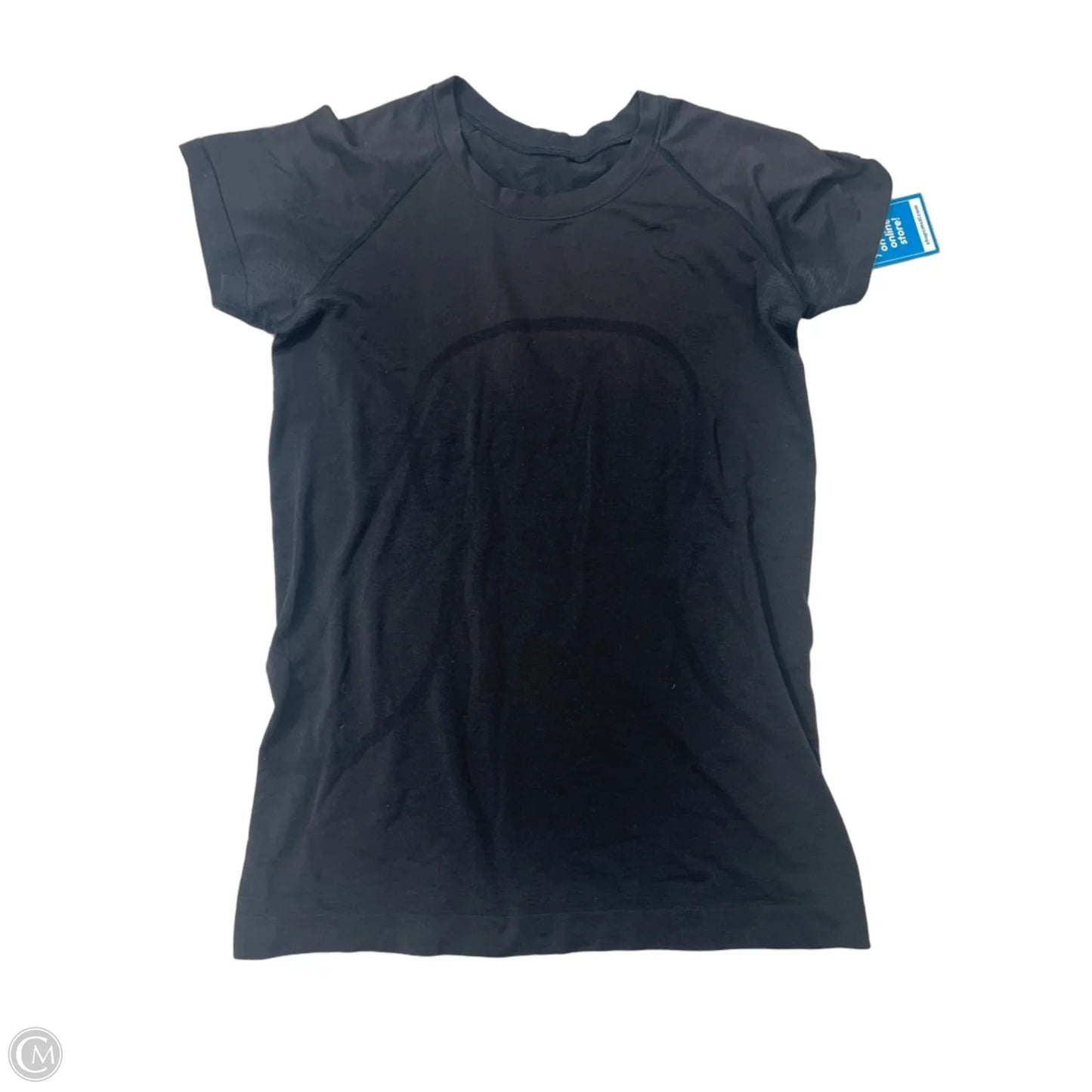Athletic Top Short Sleeve By Lululemon In Black, Size: M