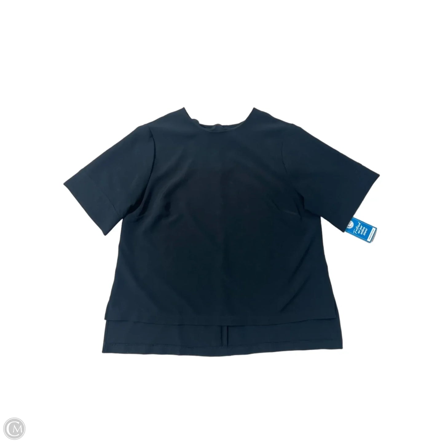 Top Short Sleeve By Brass In Black, Size: 1x