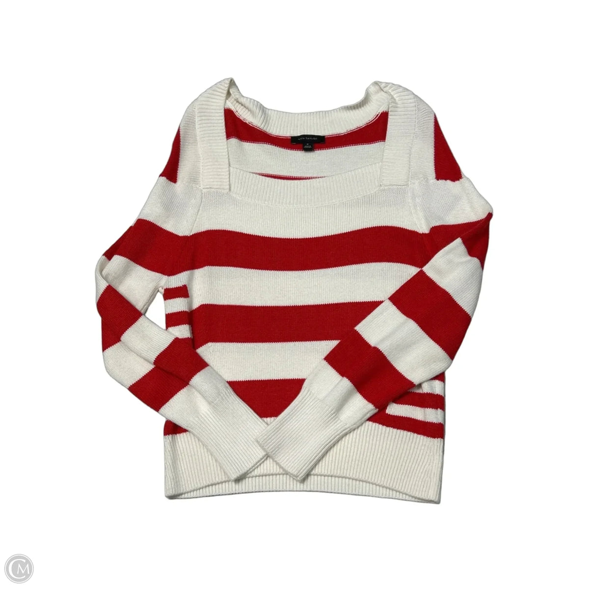Ann Taylor Sweater in Red & White, Size M