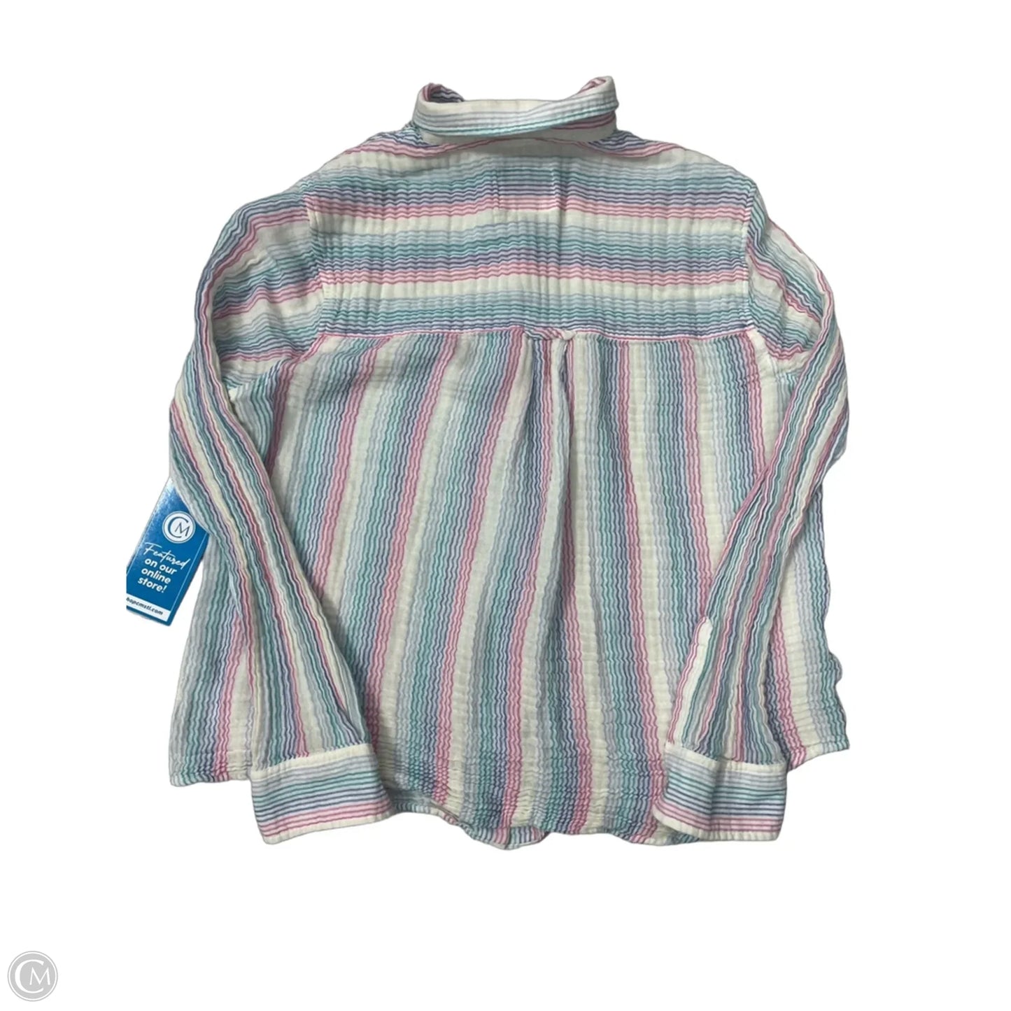 Top Long Sleeve By Rails In Rainbow Print, Size: M